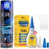 CA Glue Thin & Activator Bundle - Instant Wicking Kit | IxirPro
