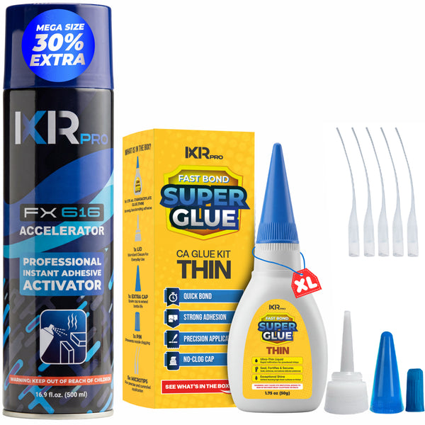 CA Glue Thin & Activator Bundle - Instant Wicking Kit | IxirPro