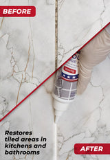 Tile Grout Repair Kit - White Grout Filler Tube | Magic Chems