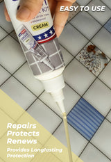 Tile Grout Repair Kit - Cream Grout Filler Tube | Magic Chems