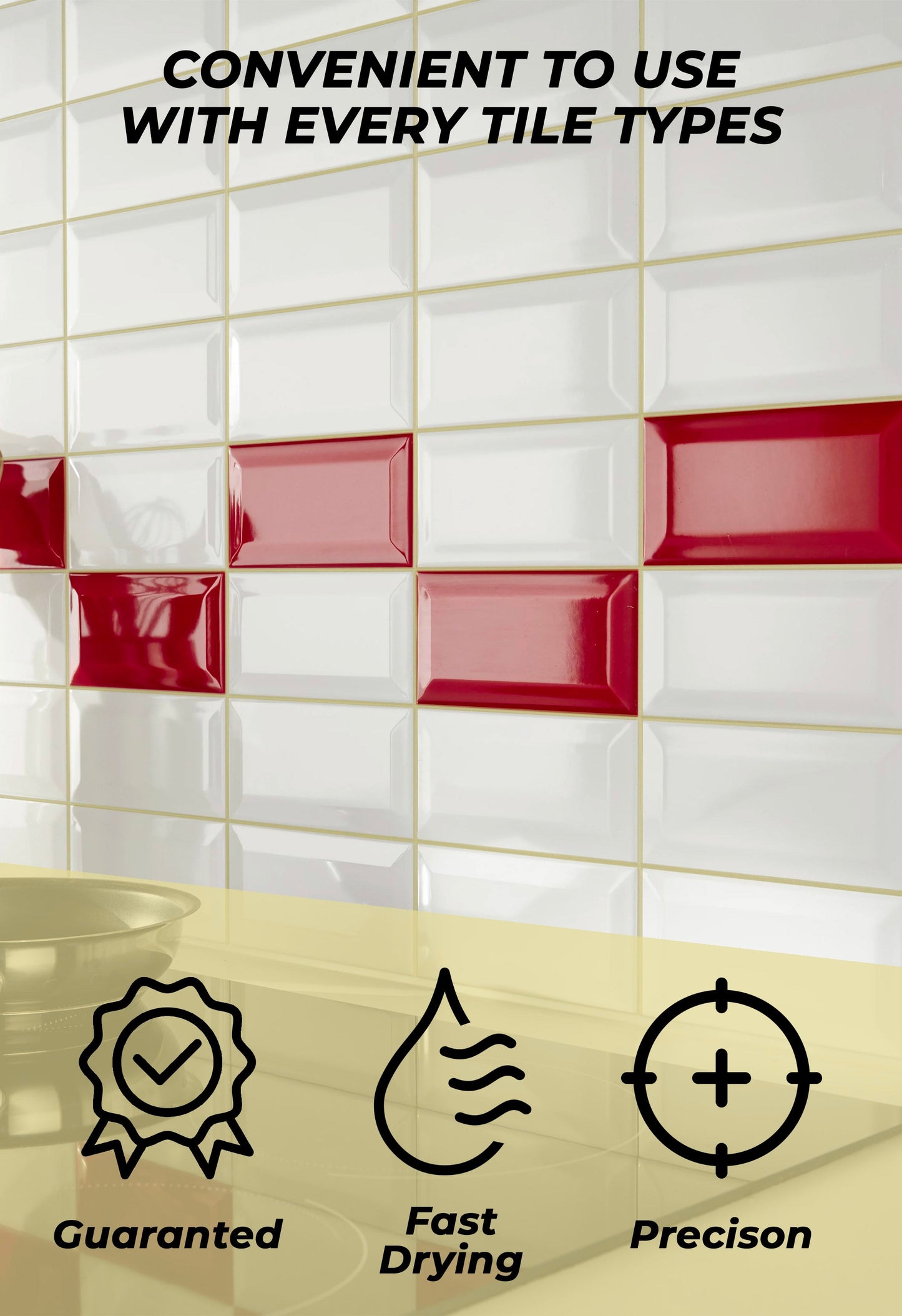 Tile Grout Repair Kit - Cream Grout Filler Tube | Magic Chems