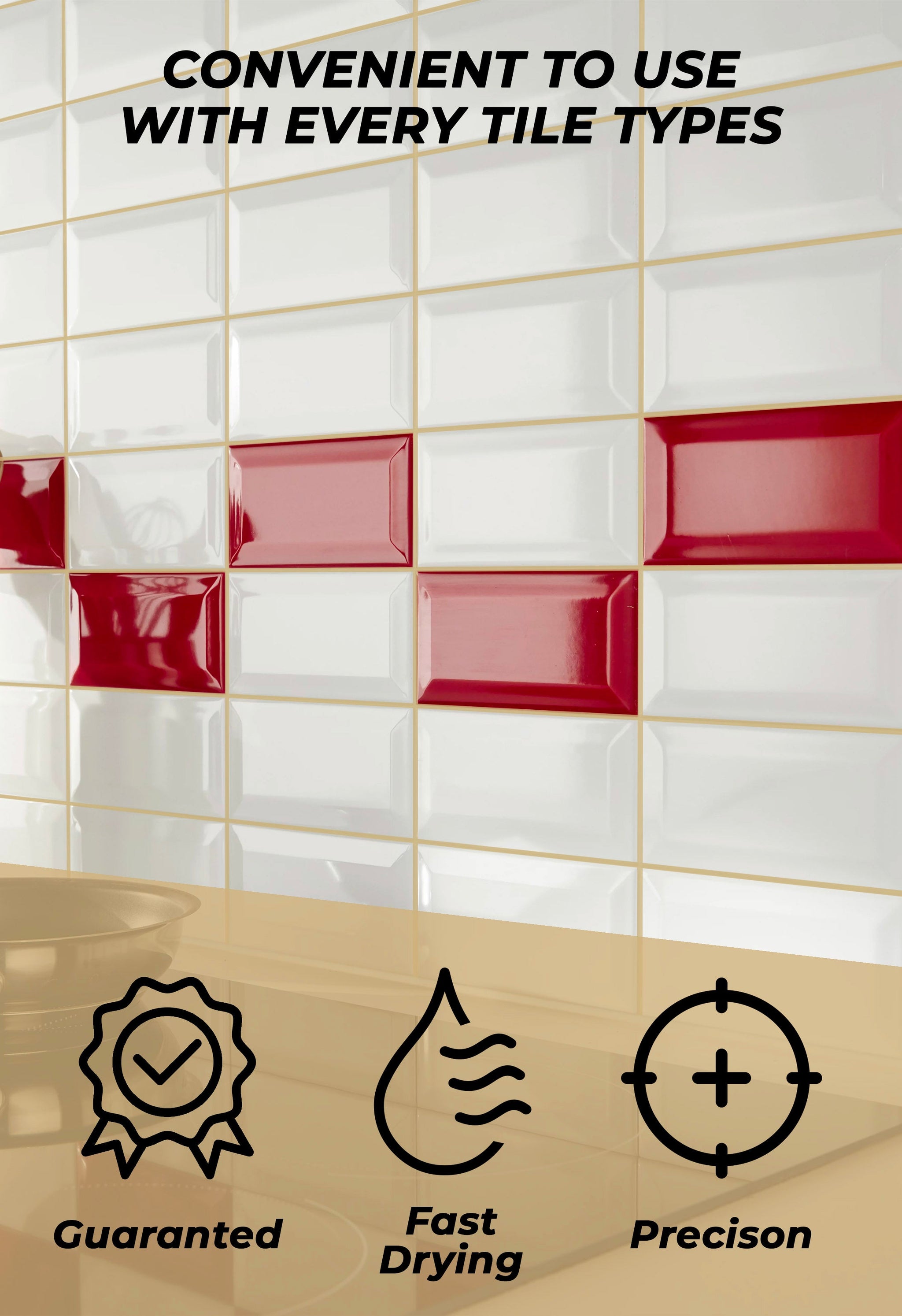 Tile Grout Repair Kit - Beige Grout Filler Tube | Magic Chems