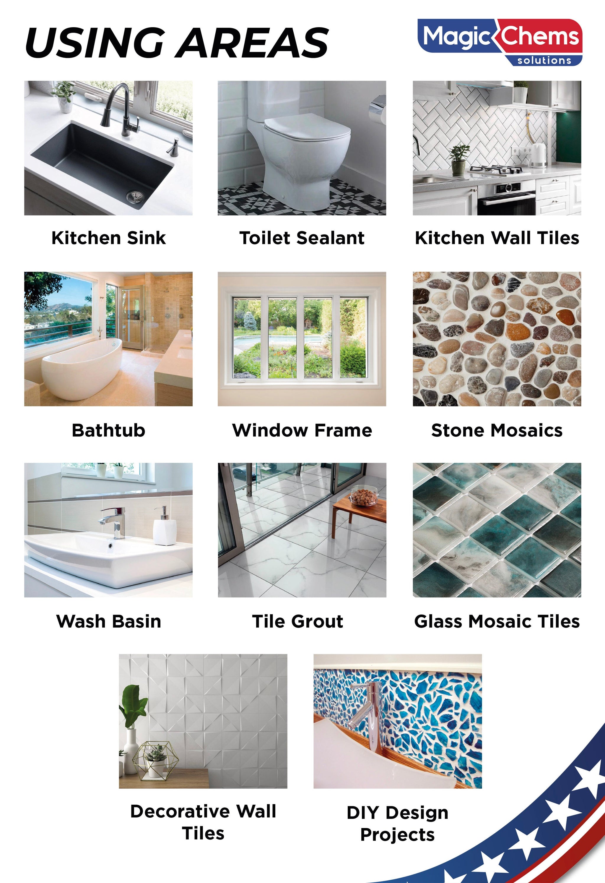 Tile Grout Repair Kit - Cream Grout Filler Tube | Magic Chems