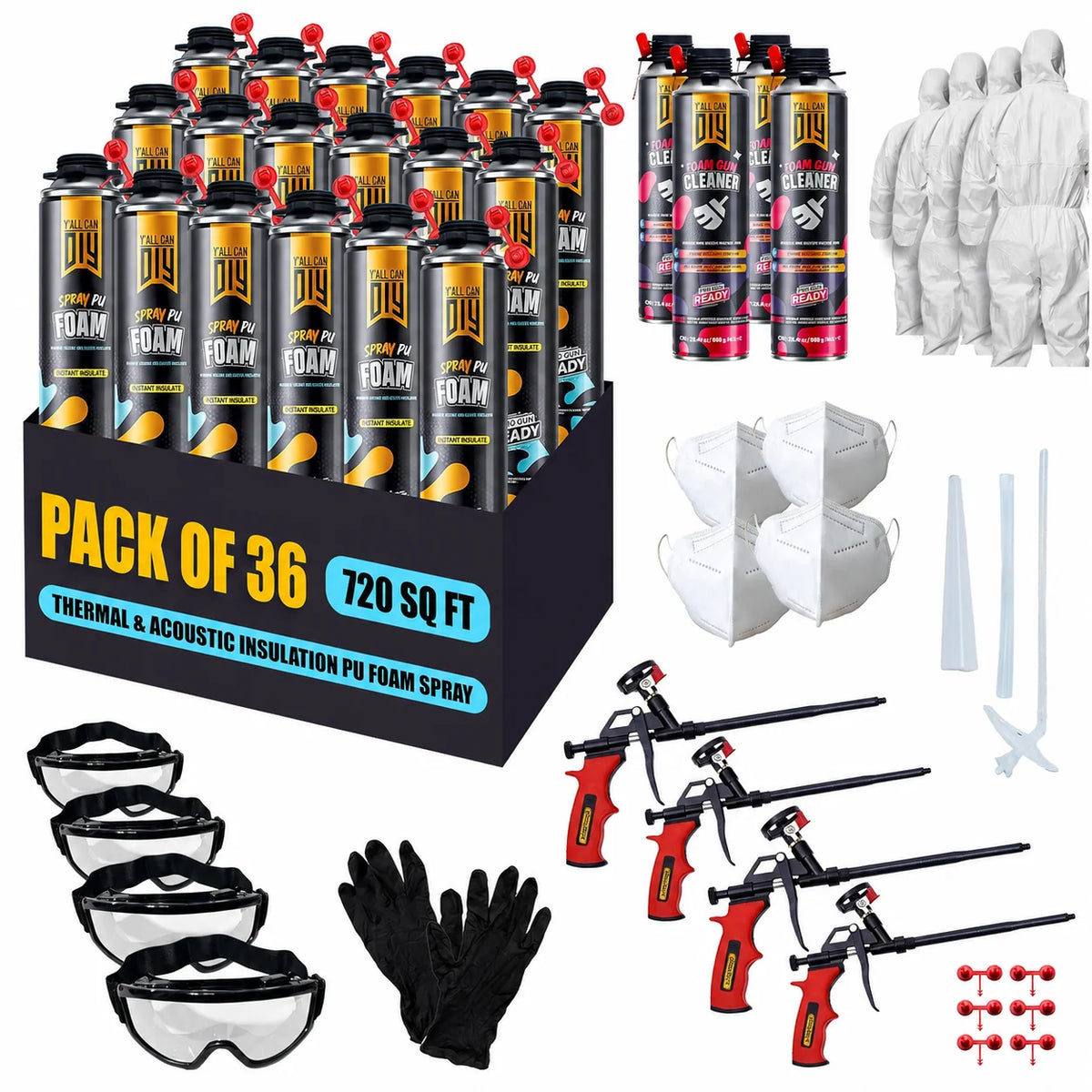 PU Spray Foam Insulation Kit (750ml) - Seal Gaps & Stop Drafts | Y'allCanDiy