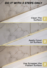 Tile Grout Repair Kit - Cream Grout Filler Tube | Magic Chems