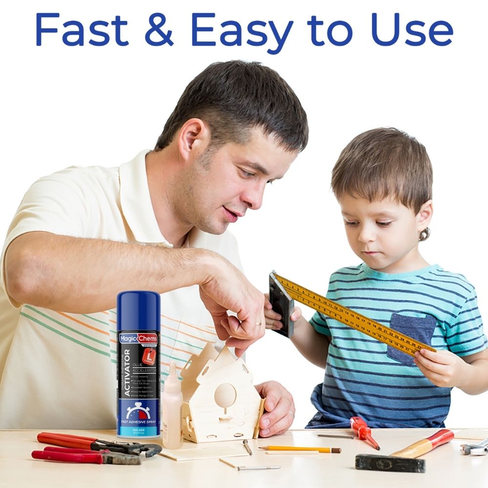 CA Glue Activator Spray 13.5 oz - Universal Cure Accelerator | Magic Chems
