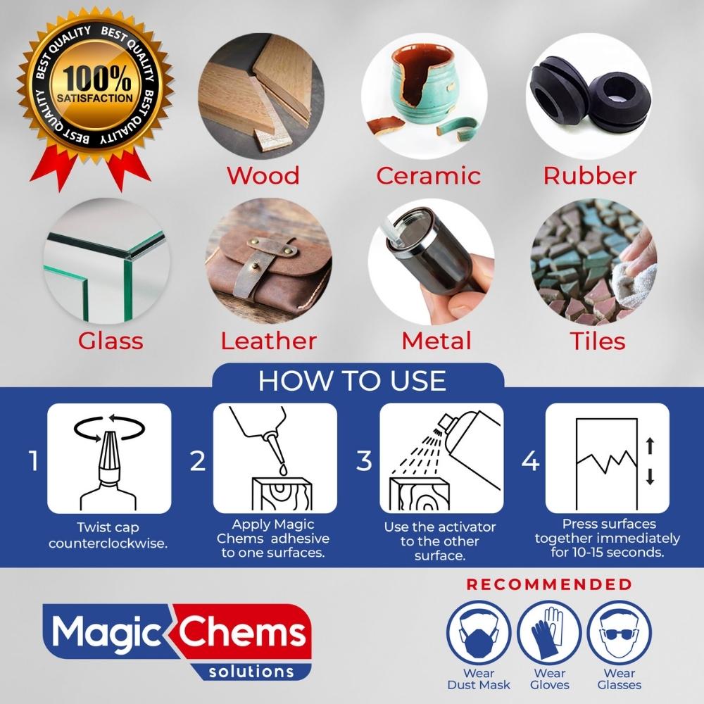 CA Glue Activator Spray 16.9 oz - Universal Cure Accelerator | Magic Chems