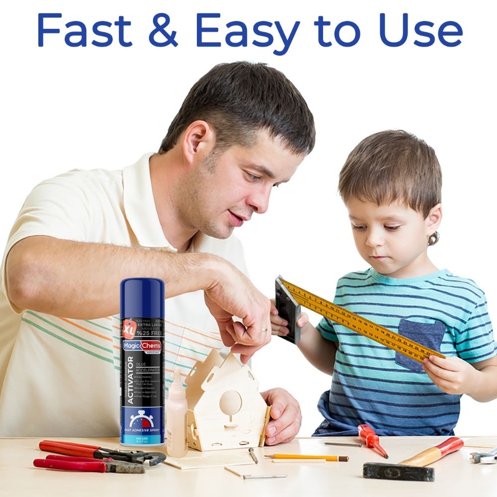 CA Glue Activator Spray 16.9 oz - Universal Cure Accelerator | Magic Chems