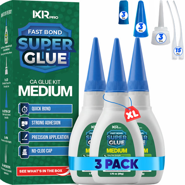 CA Glue Medium Viscosity Kit - 3 Pack Value Set | IxirPro