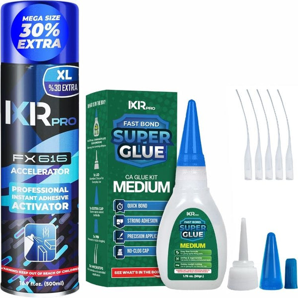 CA Glue Medium & Activator Bundle - All-Purpose Kit | IxirPro