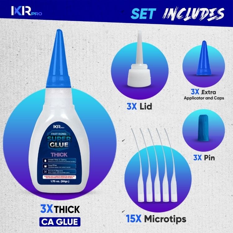 CA Glue Thick Viscosity Kit - 3 Pack Value Set | IxirPro