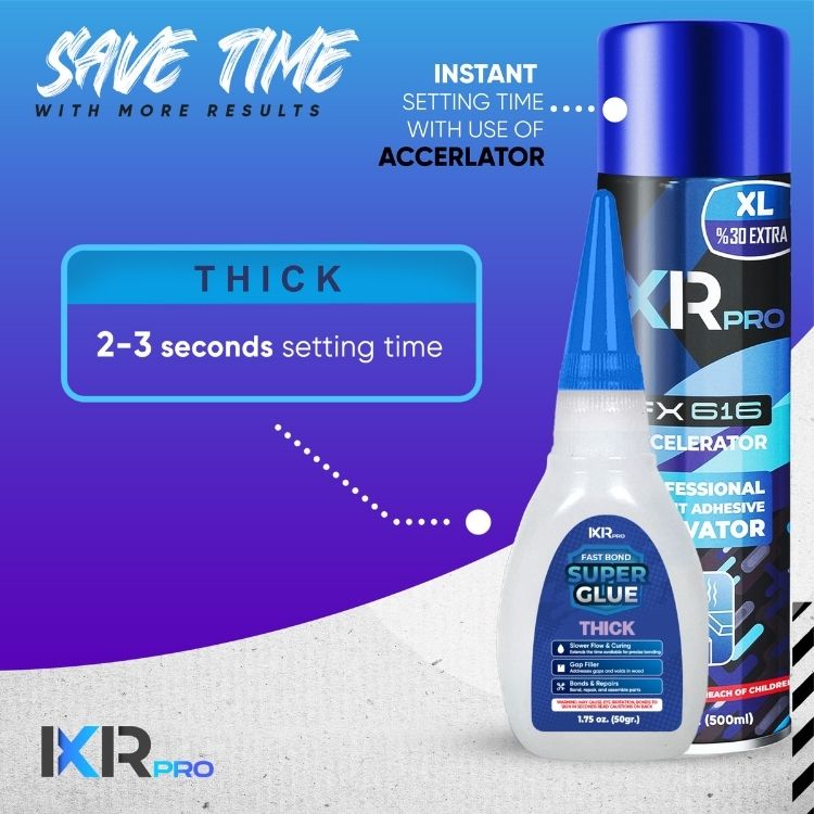 CA Glue Thick & Activator Bundle - Gap Filling Kit | IxirPro