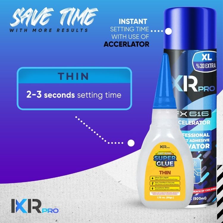 CA Glue Thin & Activator Bundle - Instant Wicking Kit | IxirPro