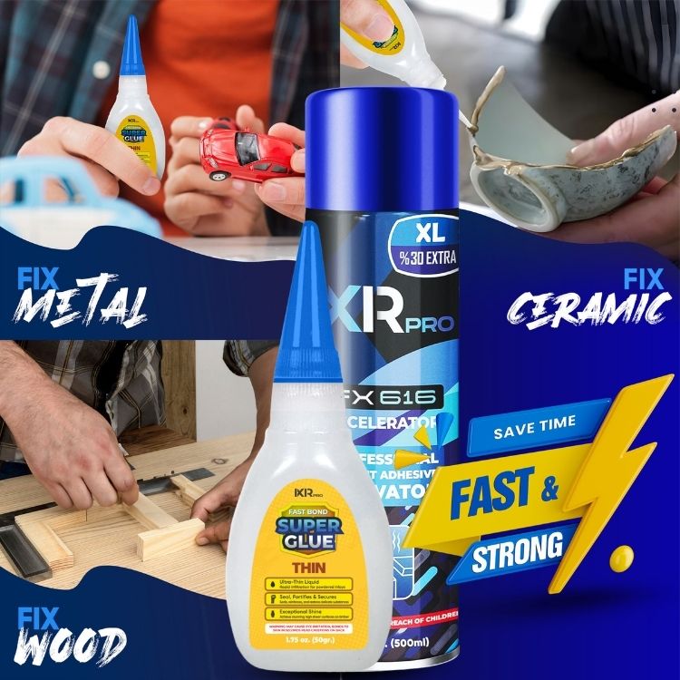 CA Glue Thin & Activator Bundle - Instant Wicking Kit | IxirPro