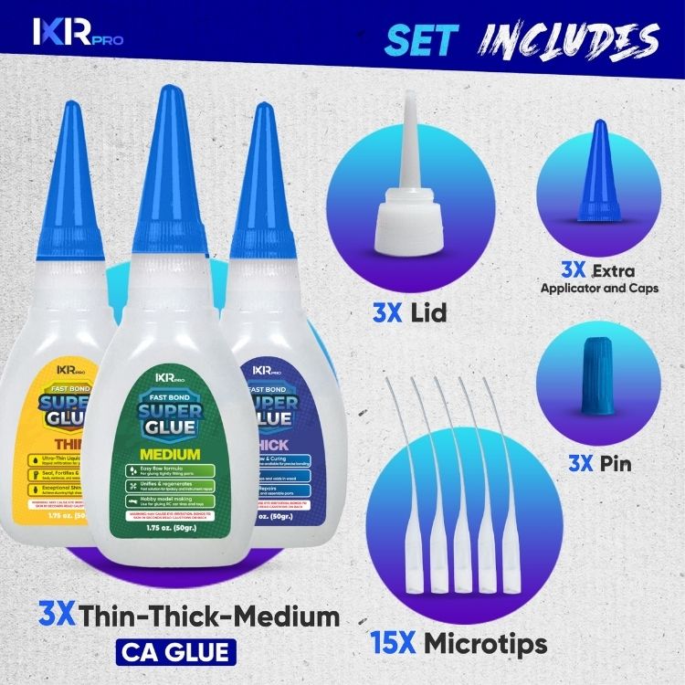 CA Glue Master Kit - Thin Medium & Thick Set | IxirPro