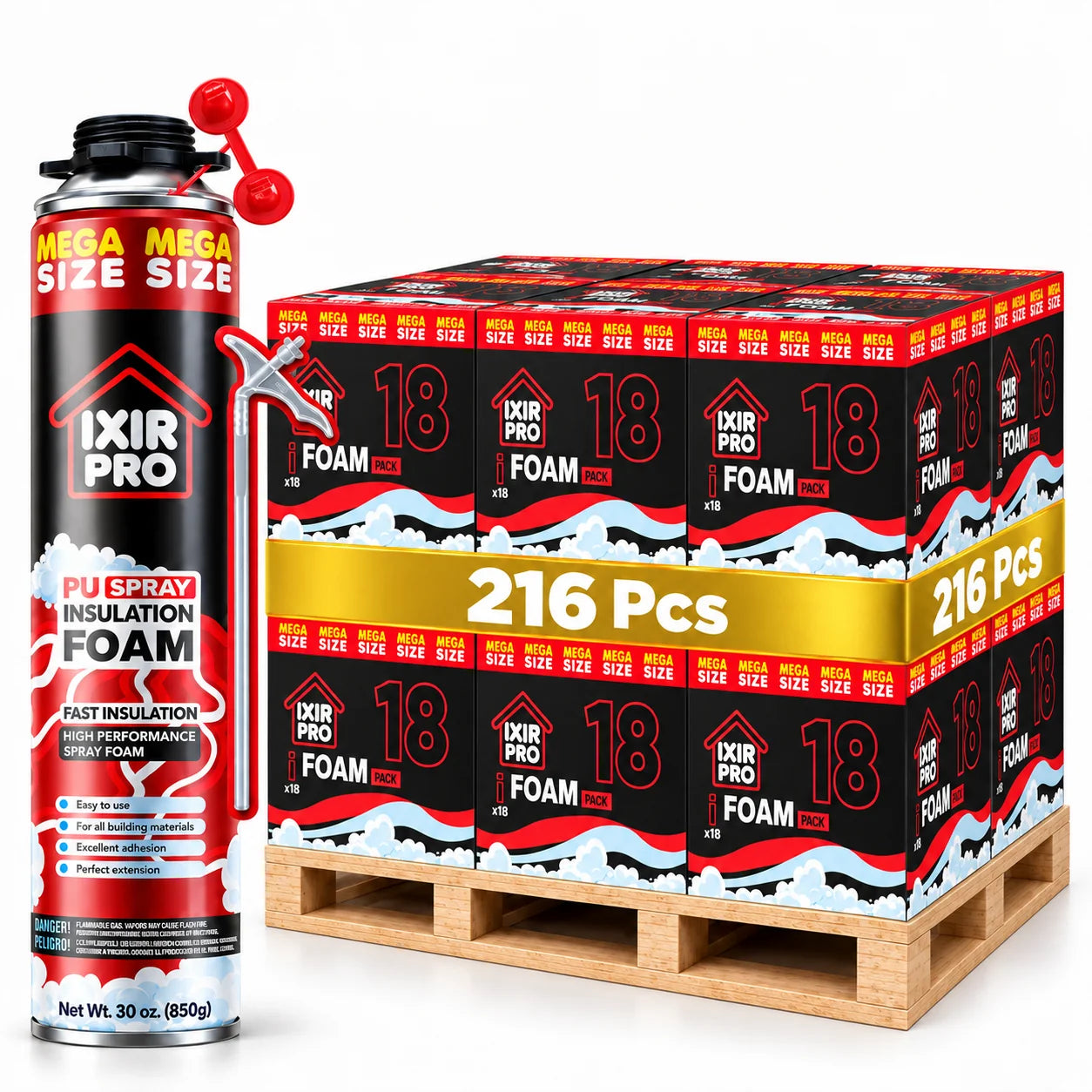 Mega Spray Foam Can - 30oz Bulk Pallet | IxirPro – Chem2Go
