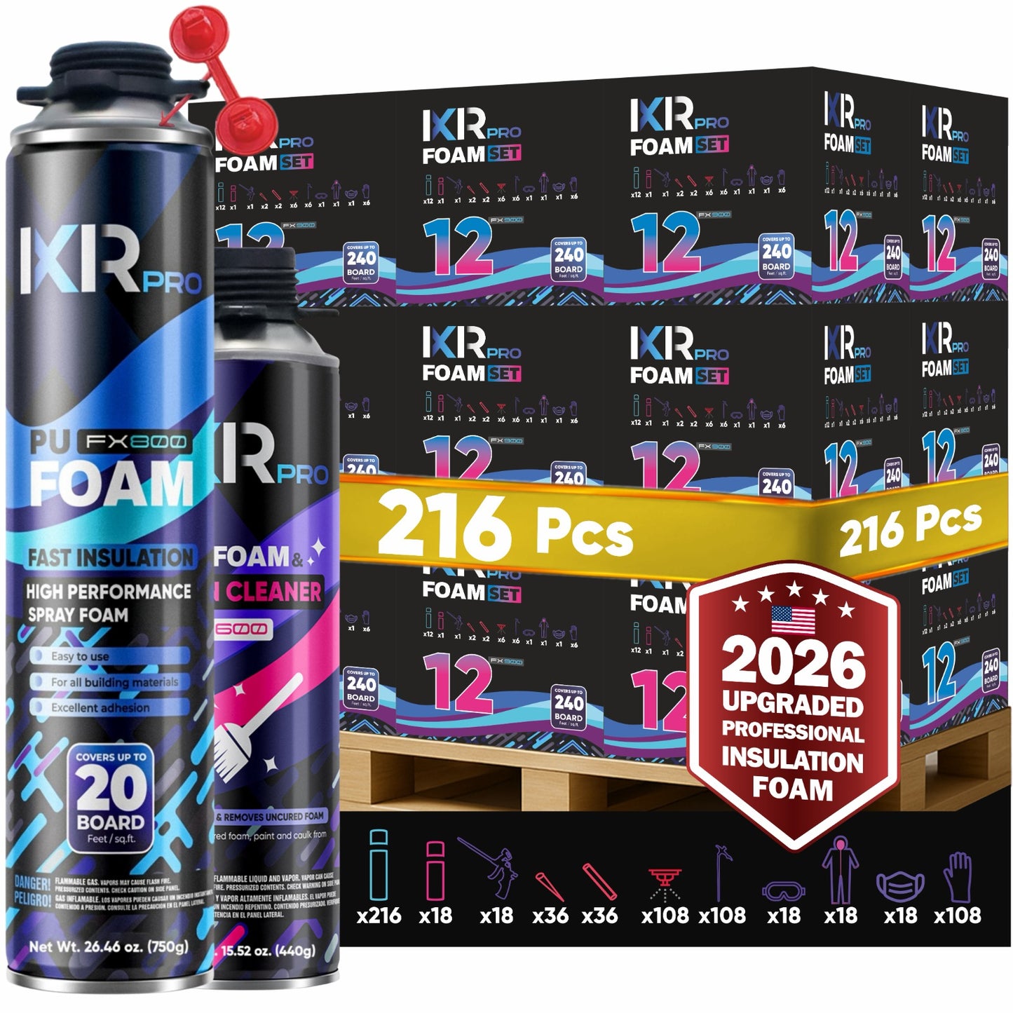 Spray Foam Insulation Kit - Contractor Bulk Pallet | IxirPro