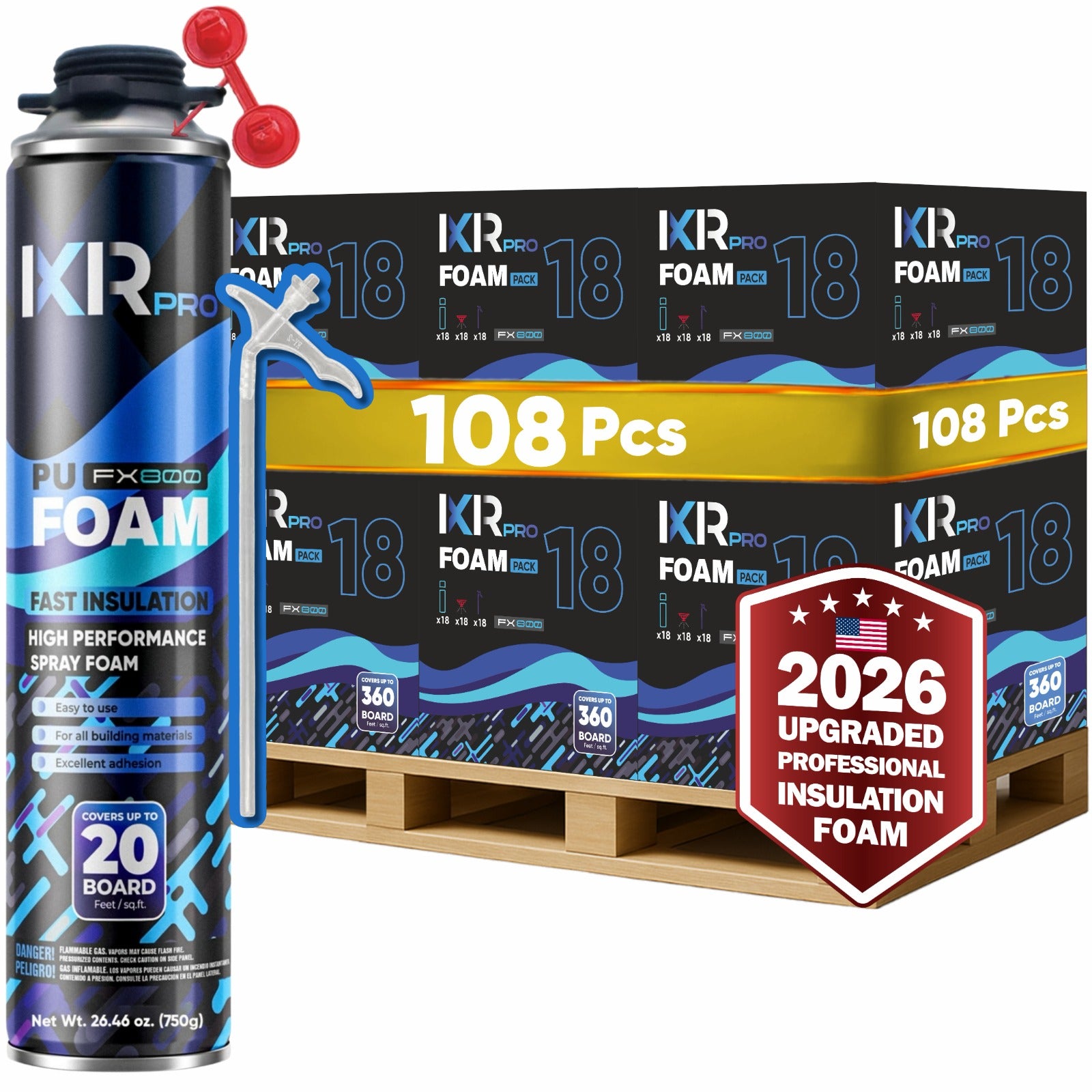 Spray Foam Insulation Can - Contractor Bulk Pallet | IxirPro