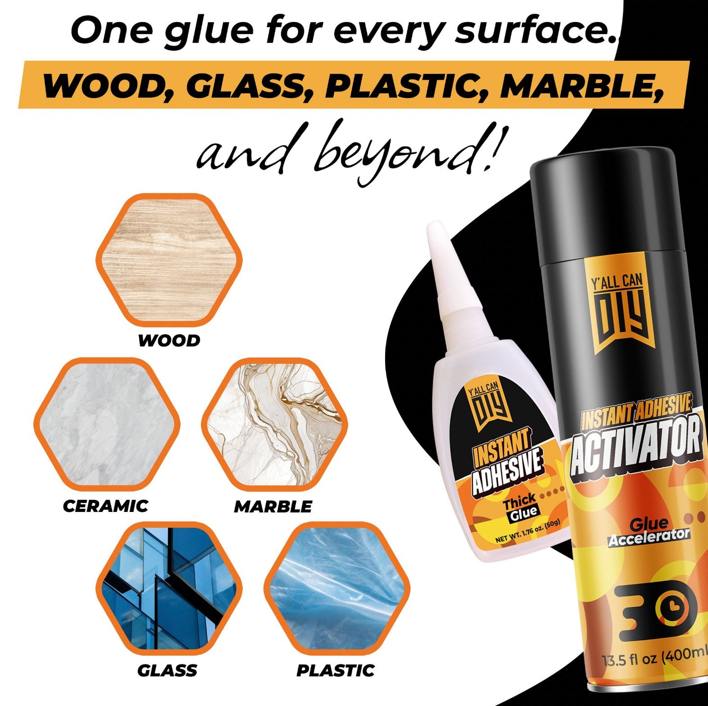 CA Glue with Activator - 5-Second Instant Bond | YallCanDIY