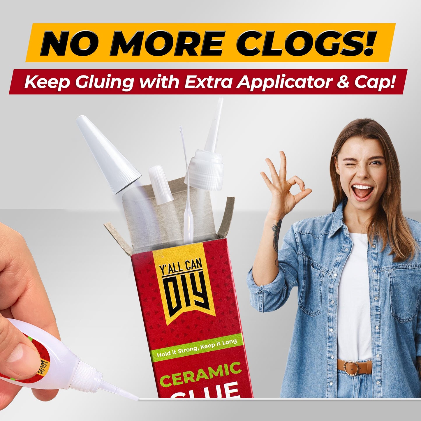 Ceramic Repair Glue - Strong Invisible Bond | YallCanDIY