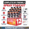 Complete DIY Insulation Spray Foam Kit | 12 Pack
