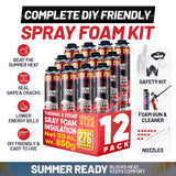 Complete DIY Insulation Spray Foam Kit | 12 Pack