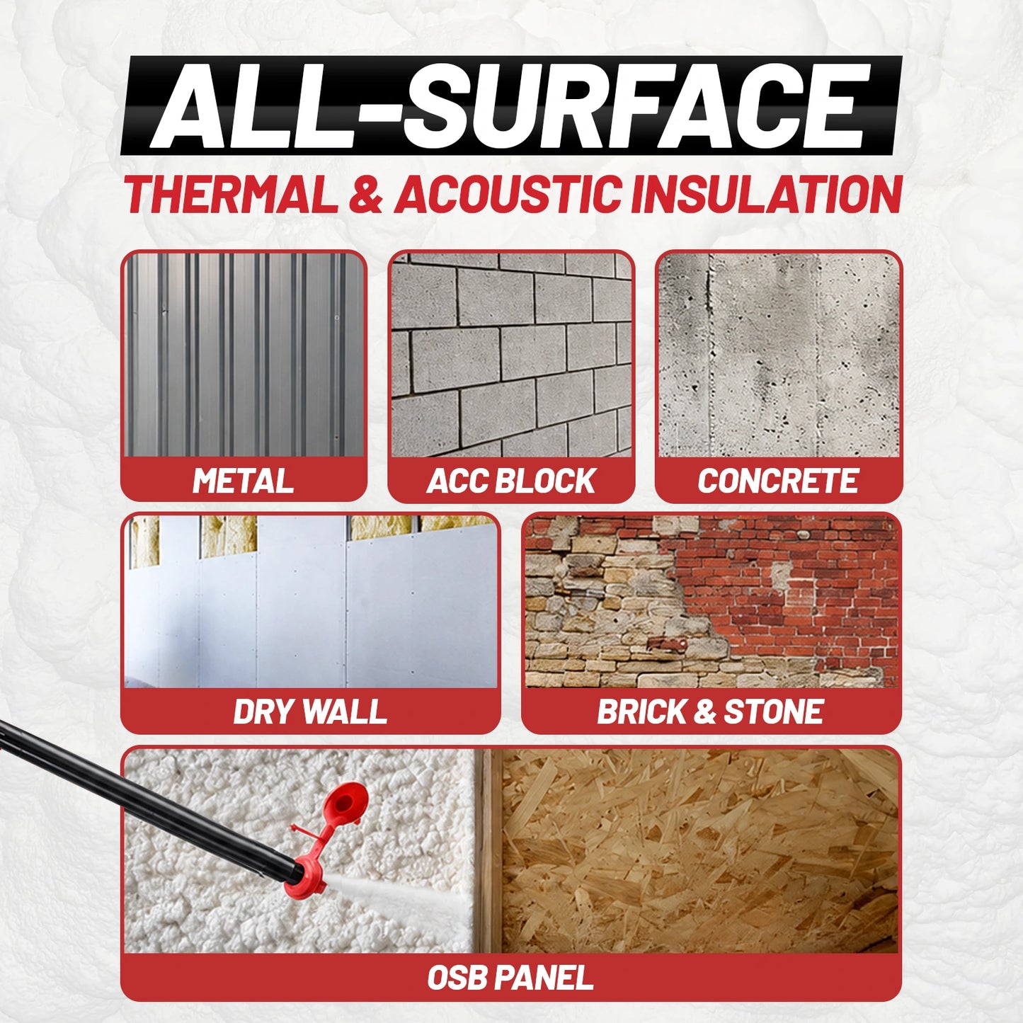 Complete DIY Insulation Spray Foam Kit | 12 Pack