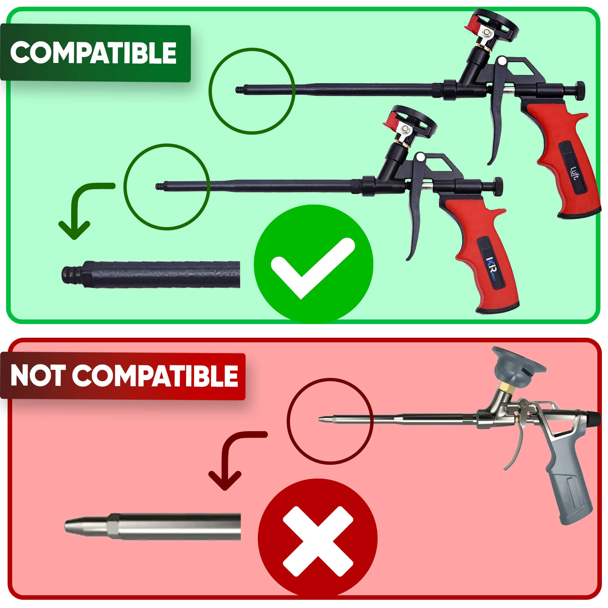 Red Nozzle Set - Precision Tips for Foam Gun | IxirPro