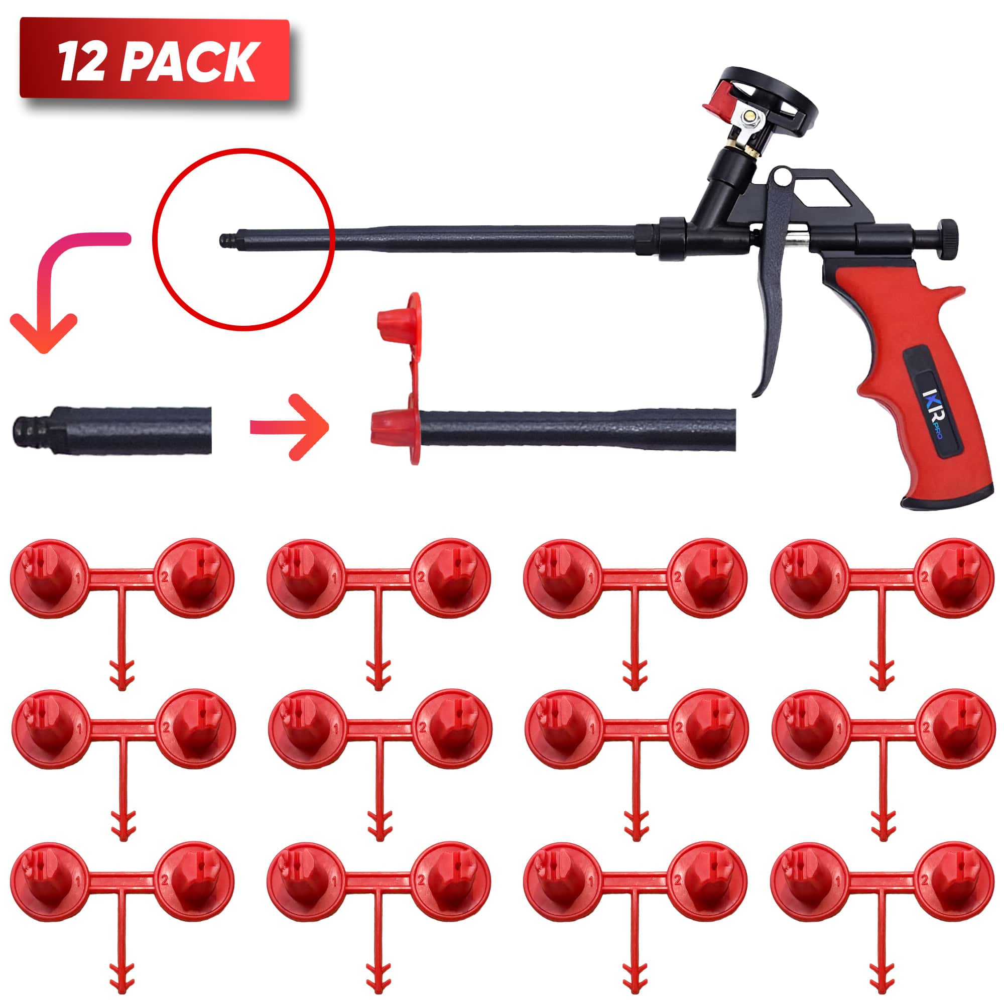 Red Nozzle Set - Precision Tips for Foam Gun | IxirPro
