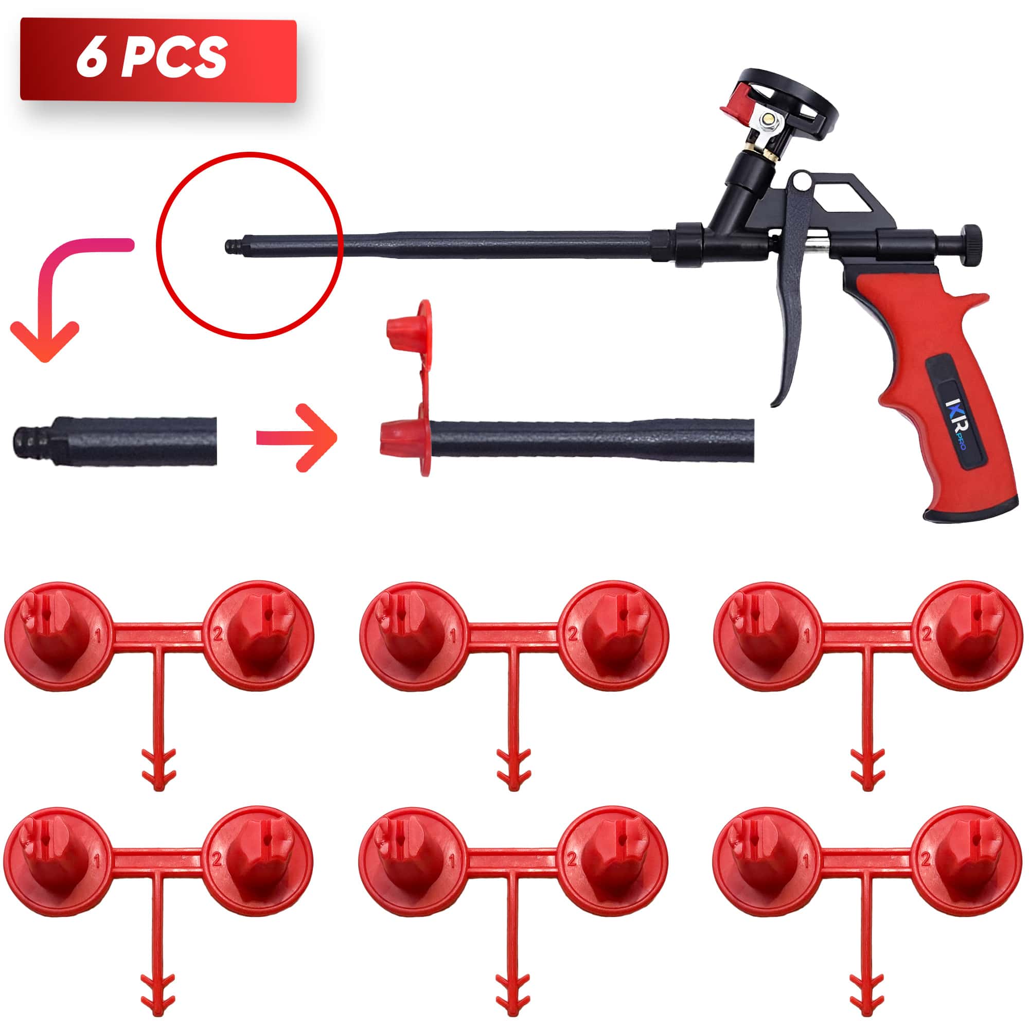 Red Nozzle Set - Precision Tips for Foam Gun | IxirPro