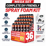 IxirPro 30oz Complete DIY Spray Foam Insulation Kit 36 Pack