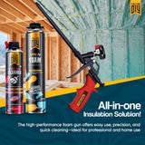PU Spray Foam Insulation Kit (750ml) - Seal Gaps & Stop Drafts | Y'allCanDiy
