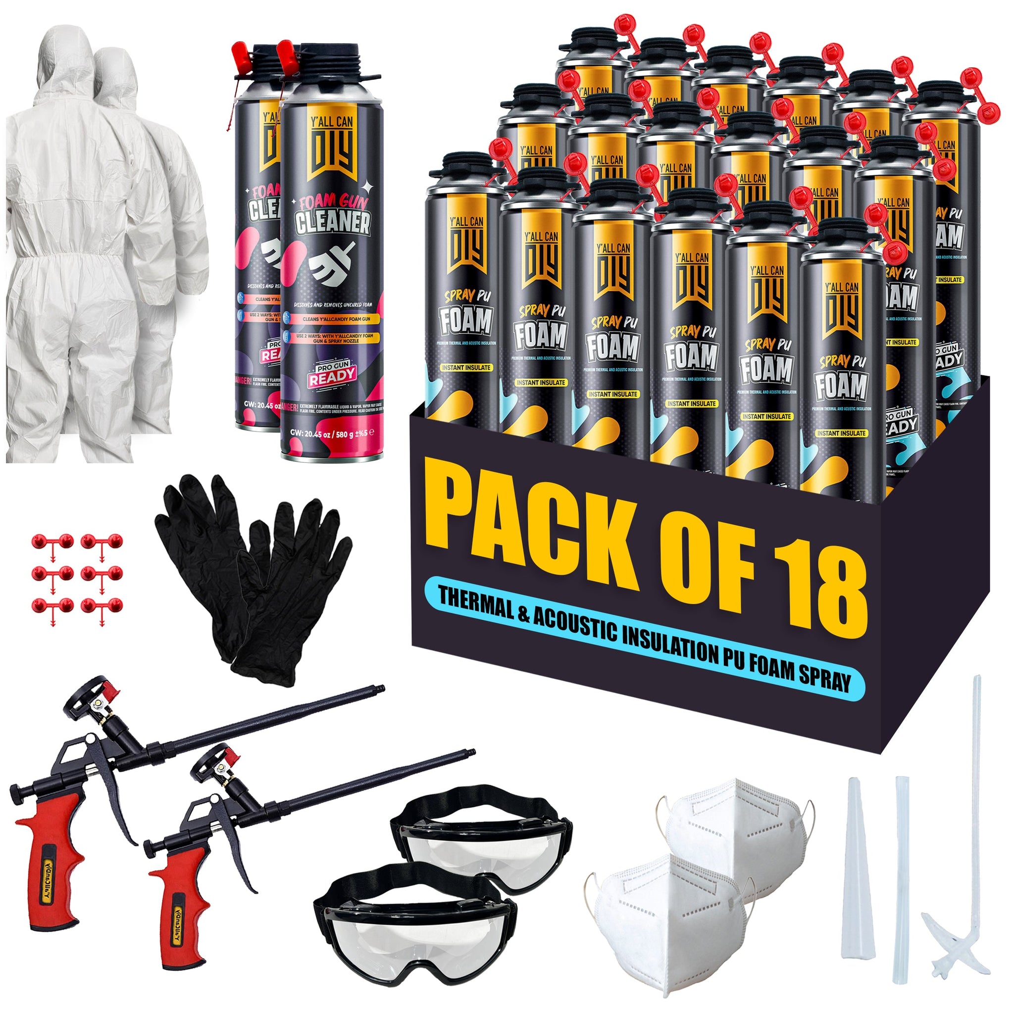 PU Spray Foam Insulation Kit (750ml) - Seal Gaps & Stop Drafts | Y'allCanDiy