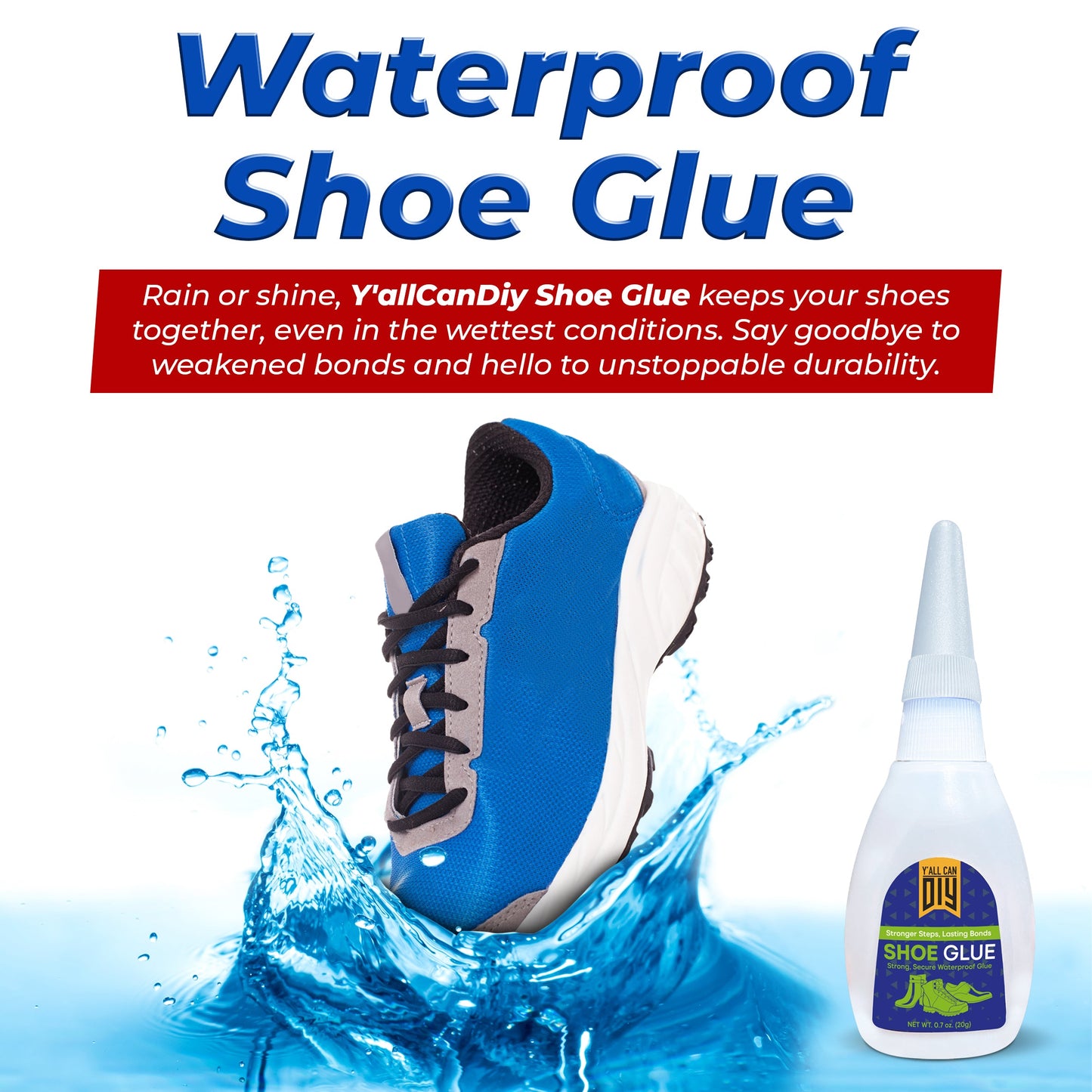 Heavy Duty Shoe Glue - Waterproof Sole Repair | YallCanDIY